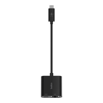 BELKIN USB-C / Gigabit-Ethernet- Adapter 60W PD, black INC001btBK (INC001BTBK)