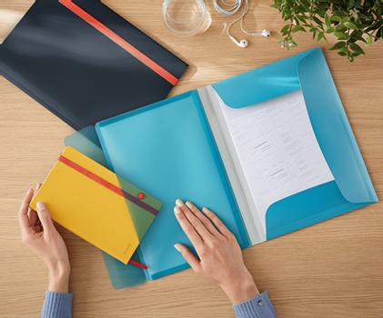 LEITZ Strikkmappe PP A4 Leitz Cosy Blå (46190061*10)