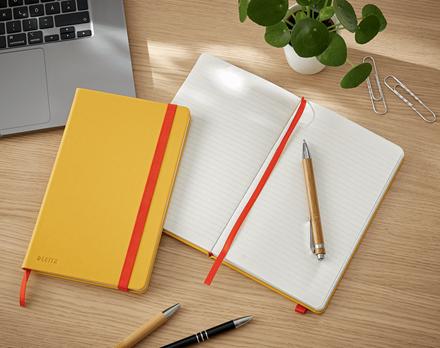 LEITZ Anteckningsbok Cosy HC M, lin. Gul (44810019*5)