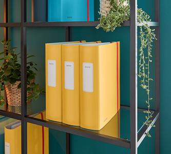 LEITZ Brevordner Cosy Active PP A4 80mm gul (10380019*6)