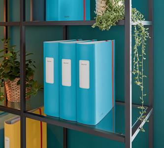 LEITZ Brevordner Cosy Active PP A4 80mm blå (10380061*6)