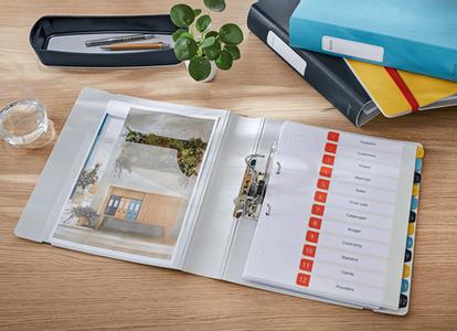 LEITZ Brevordner Cosy Active PP A4 60mm gul (10390019*6)