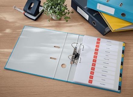 LEITZ Brevordner Cosy 180° A4 80mm blå (10610061*6)