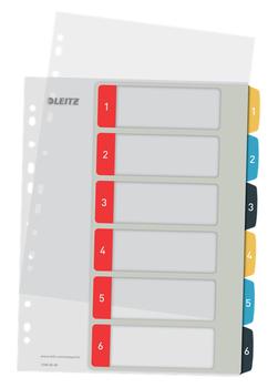 LEITZ Register printbar PP A4+ 1-6 Cosy farver (12460000*20)