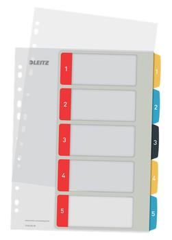 LEITZ Register printbar PP A4+ 1-5 Cosy farver (12400000*20)