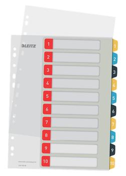 LEITZ Register PC utskr. PP A4+ 1-10 Cosy färg (12470000)