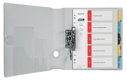 LEITZ Register PC utskr. PP A4+ 1-5 Cosy färg (12400000*20)