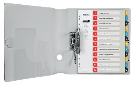 LEITZ Register PC utskr. PP A4+ 1-12 Cosy färg (12480000)