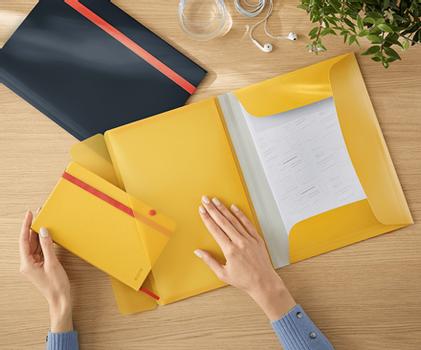 LEITZ 3-klaffmapp Cosy A4, PP, Gul (46190019*10)