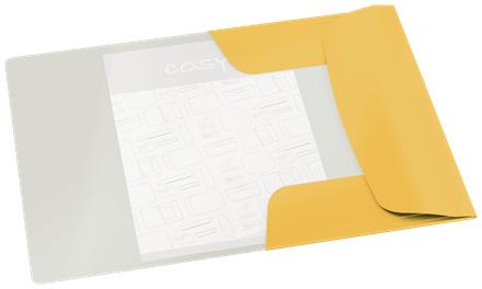 LEITZ 3-klaffmapp Cosy A4 kartong Gul (30020019)