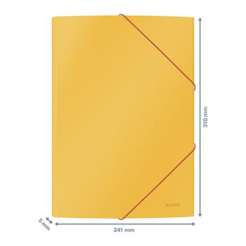 LEITZ 3-klaffmapp Cosy A4 kartong Gul (30020019)