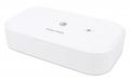 MANHATTAN UV Phone Sanitizer with Wireless Charger, UVC Sanitizing Box, 10 W Wireless Charging Pad, White (180283)