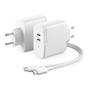 Alogic Rapid Power 63W (45+18W) GaN-laddare - Vit (WCG2X63-EU)
