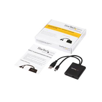 STARTECH Mini DisplayPort to DisplayPort Multi-Monitor Splitter - 2-Port MST Hub (MSTMDP122DP)