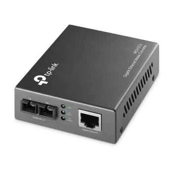 TP-LINK 10/ 100/ 1000 Mbps RJ45 to 1000 Mbps Single-Mode SC Fiber Converter  PORT: 1x Gigabit SC Port,  1x Gigabit RJ45 Port (Auto MDI/MDIX) SPEC: Full-duplex,   Up to 15 km,  Chassis TL-MC1400 Rack-mountable (MC210CS)