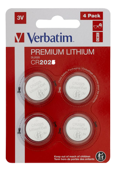 VERBATIM 20x4 CR 2025 Lithium Batterie           49532 (49532)