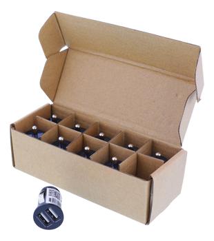 DELTACO Car charger, 2.4 A, refill for display, 10pcs (GNG-CAR1AB)