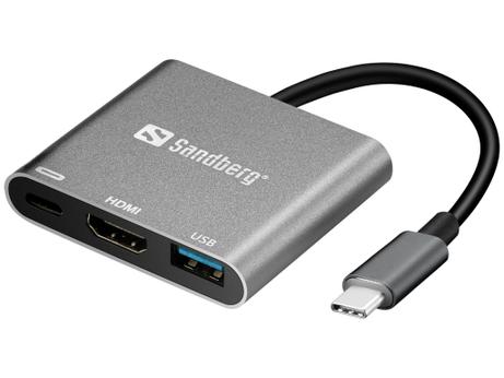 Sandberg USB-C Mini Dock HDMI+USB - Dokkingstasjon - USB - HDMI (136-00)