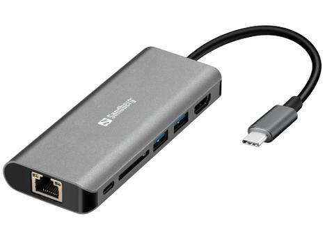 SANDBERG USB-C Dock HDMI+LAN+SD+USB100W (136-18)