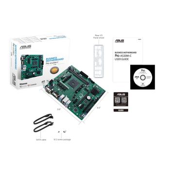 ASUS PRO A520M-C mATX +2GLN+U3.2+M2 SATA6+4xDDR4 NS (90MB1550-M0EAYC)