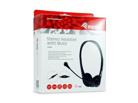 EQUIP Stereo Headset With Mute (245304)
