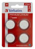 Verbatim batteri - 4 x CR2450 - Li (49535)