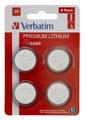 VERBATIM LITHIUM BATTERY CR2450 3V 4 PACK
