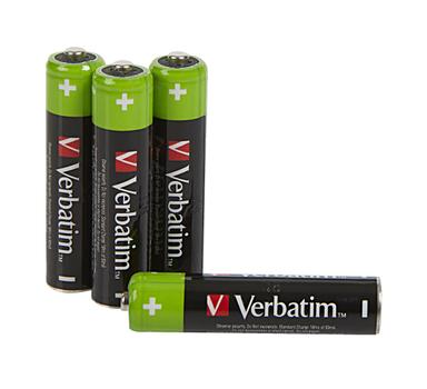 VERBATIM RECHARGEABLE BATTERY AAA 4 PACK / HR03 (49514)