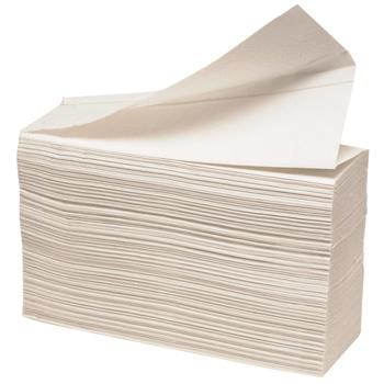 ABENA Håndklædeark,  Abena Care-Ness Excellent,  2-lags, W-fold, 34x22cm, 8,5 cm, hvid, 100% nyfiber (611104*3500)