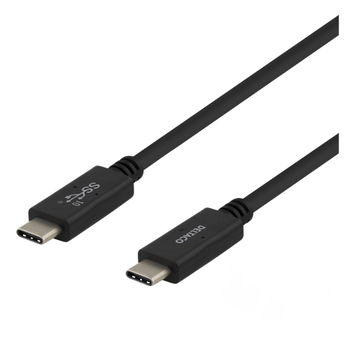 Deltaco USB-C til USB-C, 0.5m USB 3.1 Gen 2, 10Gbps, Power Delivery, 5A, 100W (USBC-1401M)