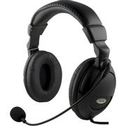 DELTACO headset with Microphone, Black