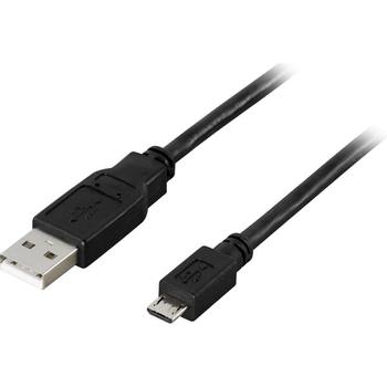 DELTACO USB 2.0 USB cable 25cm Black (USB-299S)