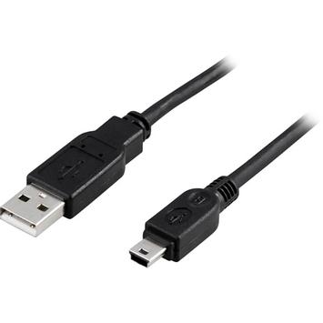 Deltaco USB til Mini-USB-kabel - 3m (USB-27S)