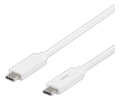DELTACO USB-C to USB-C cable, 1m, 1.5A, , USB 3.1 Gen, E-Marker, white