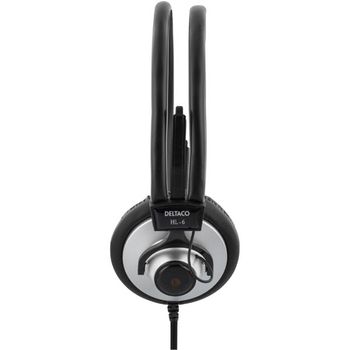 DELTACO headphone with volume control, 2.2m cable (HL-6)