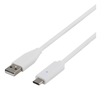 DELTACO USB 2.0 Cable, Type A - Type C ma, 1.5m, white