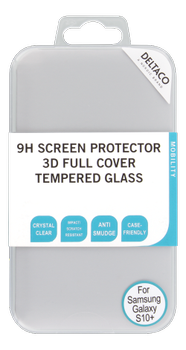DELTACO screen protector,  Galaxy S10+, 3D curved, full screen (SCRN-S10P)