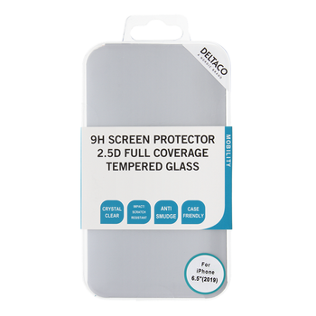 DELTACO screen protector for iPhone Xs Max/11 Pro Max, 3D curved, full (SCRN-19IP65)