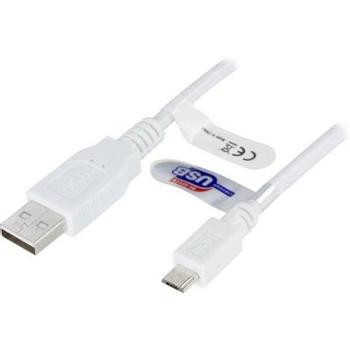 DELTACO Micro USB cable 2 m White (USB-302W)