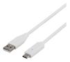 DELTACO USB 2.0 Cable, Type A - Type C ma, 1m, white