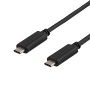Deltaco USBC-1054 - USB-kabel - USB-C (hann) til USB-C (hann) - USB 3.1 - 1 m - svart