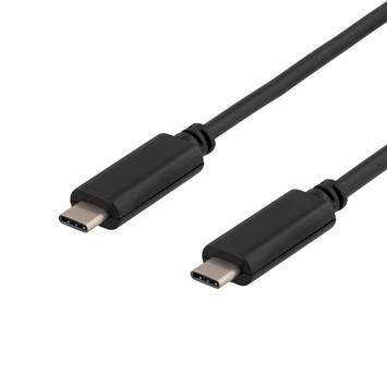 Deltaco USBC-1053 - USB-kabel - USB-C (hann) til USB-C (hann) - USB 3.1 - 50 cm - svart (USBC-1053)