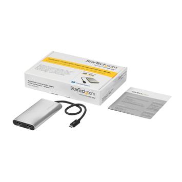 StarTech Thunderbolt 3 to Dual HDMI 2.0 Adapter - 4K 60Hz Dual Monitor TB3 HDMI Video Adapter - Thunderbolt 3 Certified -Mac & Windows (TB32HD24K60) - adapterkabel - HDMI / USB - 28.4 m (TB32HD24K60)