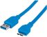 MANHATTAN USB Kabel A -> micro B St/St 1.00m blau