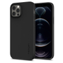 SPIGEN iPhone 12/12 Pro Thin Fit Skal (svart) Tunnt mobilskal med matt yta, minimal ökande av telefonen tjocklek