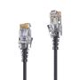 PURELINK CAT 6 Patch Cable. SLIM - UTP - LSOH - black - 1,0, 0m