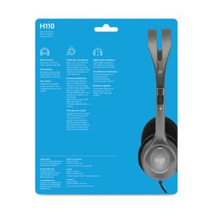LOGITECH H110 Stereo Headset - Grey (981-000271)