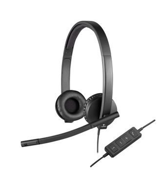 LOGITECH Bedrade Stereo-headset H570e Noice-cancelling Over het hoofd Microfoon Zwart (981-000575)