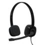 LOGITECH On-ear kabelanslutet headset Logitech H151 volymkontroll/mute 4-pol 3,5mm svart