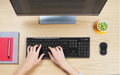 LOGITECH Toetsenbord en muis Draadloos AZERTY Zwart MK270 (920-004524)